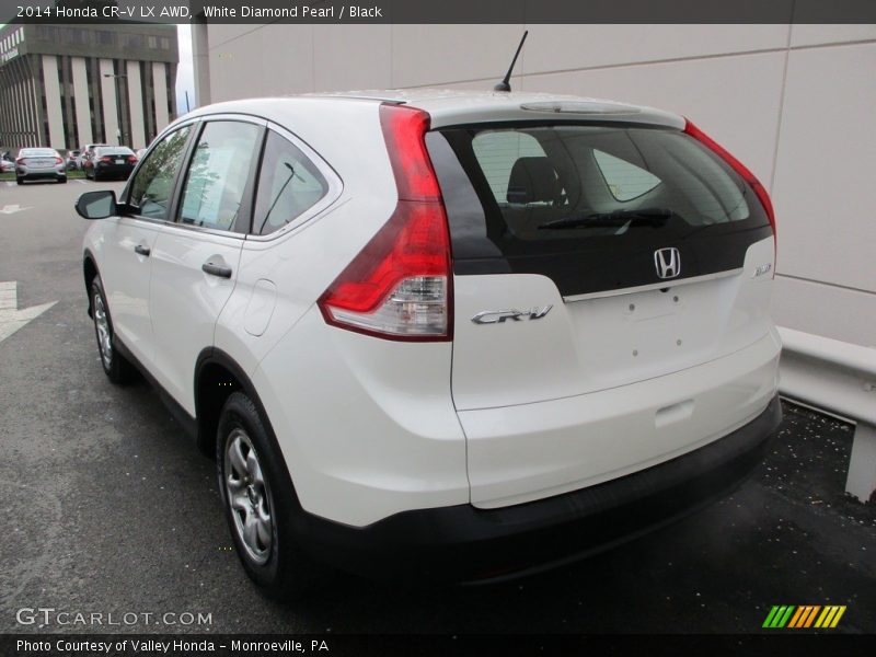 White Diamond Pearl / Black 2014 Honda CR-V LX AWD