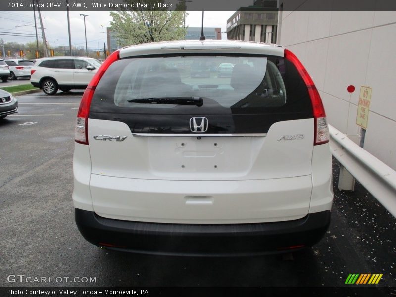 White Diamond Pearl / Black 2014 Honda CR-V LX AWD