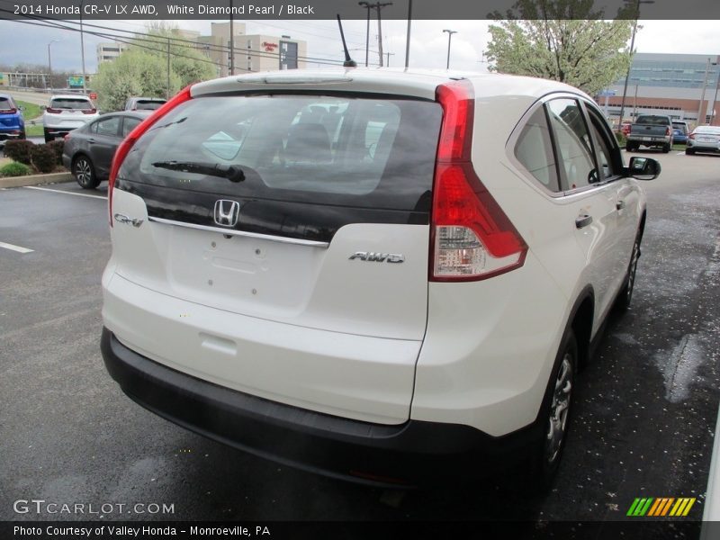 White Diamond Pearl / Black 2014 Honda CR-V LX AWD