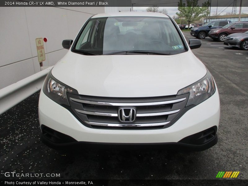 White Diamond Pearl / Black 2014 Honda CR-V LX AWD