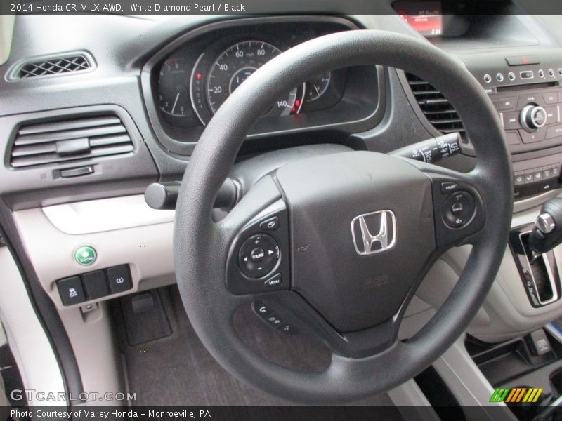 White Diamond Pearl / Black 2014 Honda CR-V LX AWD