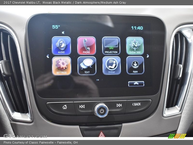 Mosaic Black Metallic / Dark Atmosphere/Medium Ash Gray 2017 Chevrolet Malibu LT