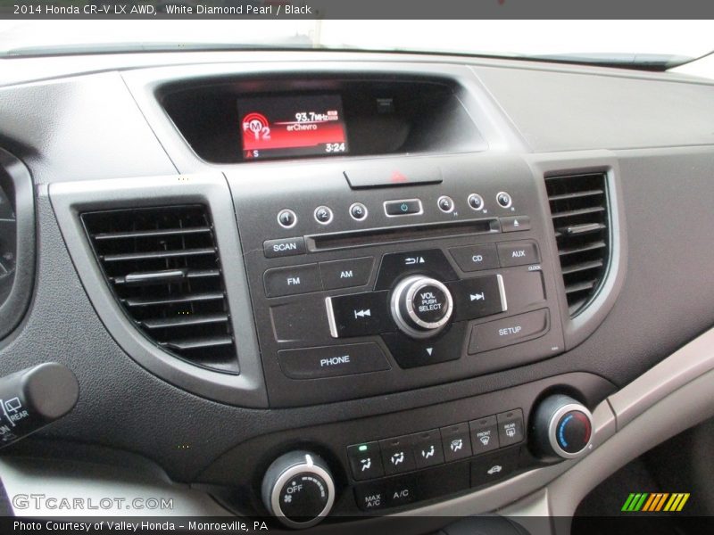 White Diamond Pearl / Black 2014 Honda CR-V LX AWD