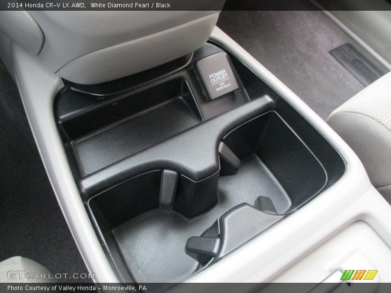 White Diamond Pearl / Black 2014 Honda CR-V LX AWD