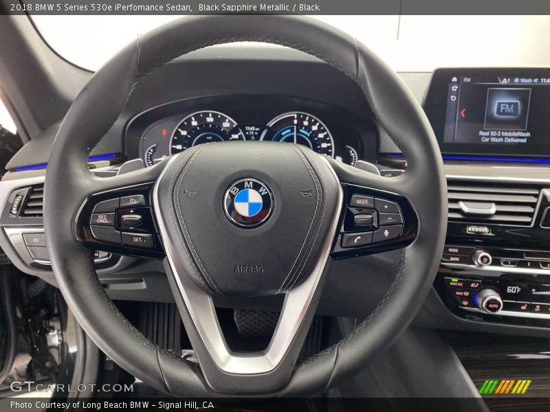 Black Sapphire Metallic / Black 2018 BMW 5 Series 530e iPerfomance Sedan