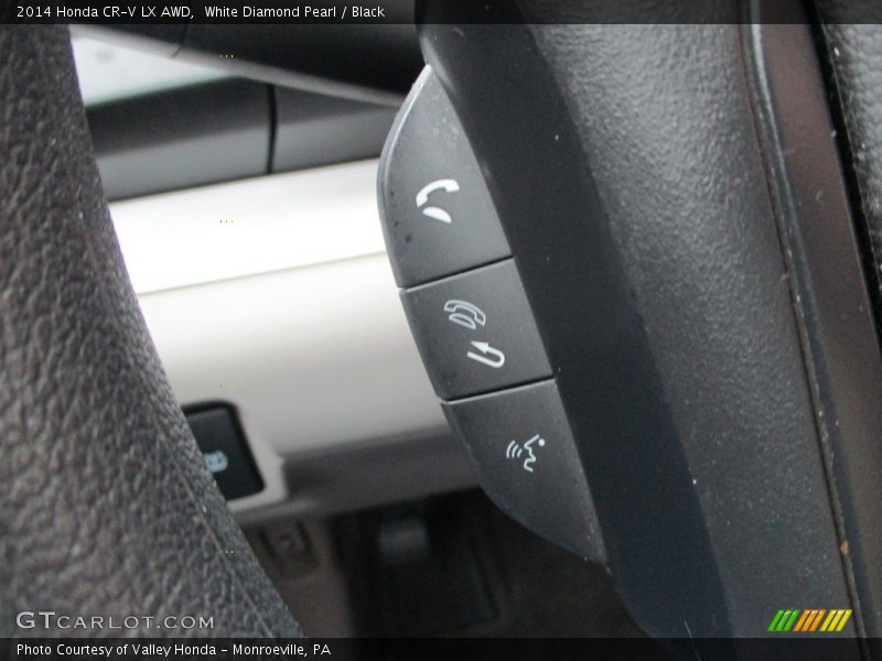 White Diamond Pearl / Black 2014 Honda CR-V LX AWD