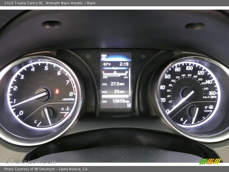 Midnight Black Metallic / Black 2019 Toyota Camry SE