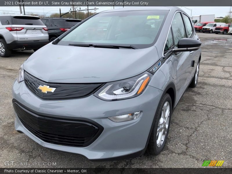Slate Gray Metallic / Dark Galvanized Gray/Sky Cool Gray 2021 Chevrolet Bolt EV LT