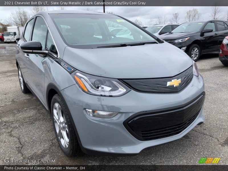 Slate Gray Metallic / Dark Galvanized Gray/Sky Cool Gray 2021 Chevrolet Bolt EV LT