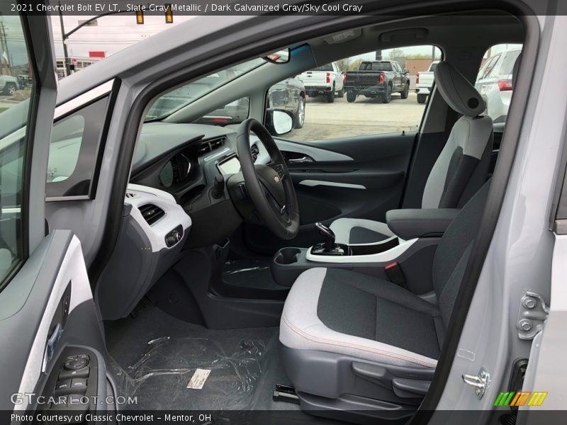 Slate Gray Metallic / Dark Galvanized Gray/Sky Cool Gray 2021 Chevrolet Bolt EV LT