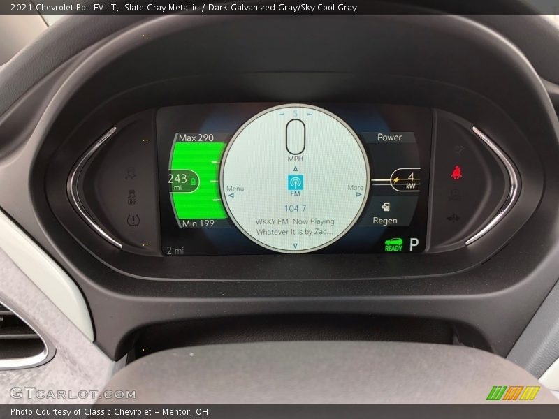 Slate Gray Metallic / Dark Galvanized Gray/Sky Cool Gray 2021 Chevrolet Bolt EV LT