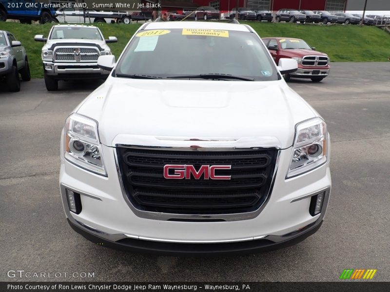 Summit White / Jet Black 2017 GMC Terrain SLE AWD