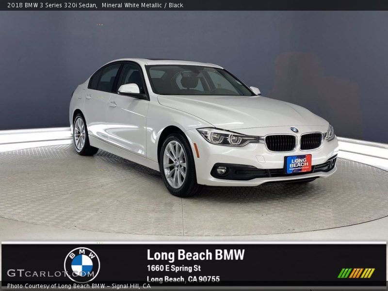 Mineral White Metallic / Black 2018 BMW 3 Series 320i Sedan