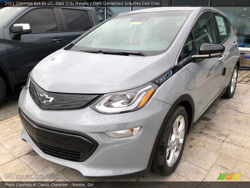 Slate Gray Metallic / Dark Galvanized Gray/Sky Cool Gray 2021 Chevrolet Bolt EV LT