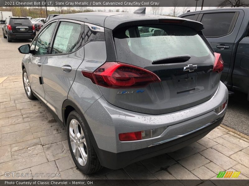 Slate Gray Metallic / Dark Galvanized Gray/Sky Cool Gray 2021 Chevrolet Bolt EV LT