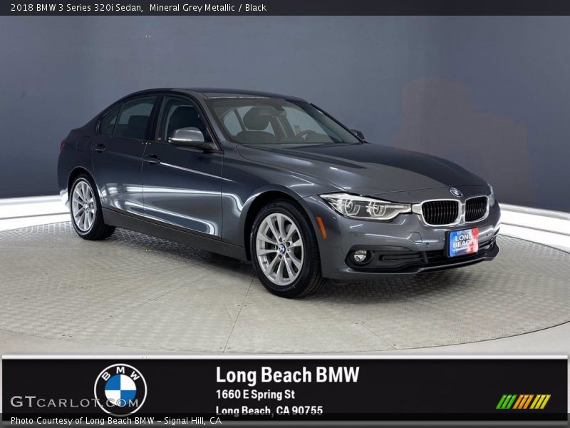 Mineral Grey Metallic / Black 2018 BMW 3 Series 320i Sedan