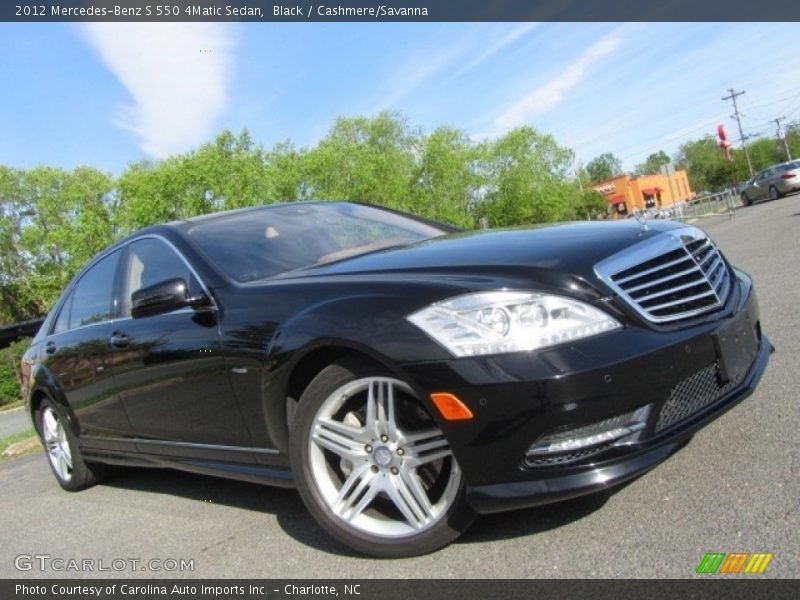 Black / Cashmere/Savanna 2012 Mercedes-Benz S 550 4Matic Sedan