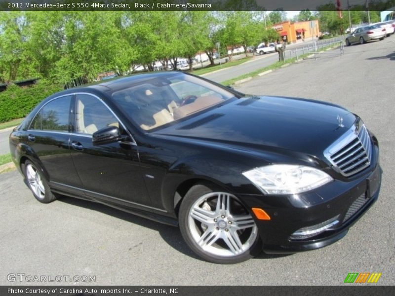 Black / Cashmere/Savanna 2012 Mercedes-Benz S 550 4Matic Sedan