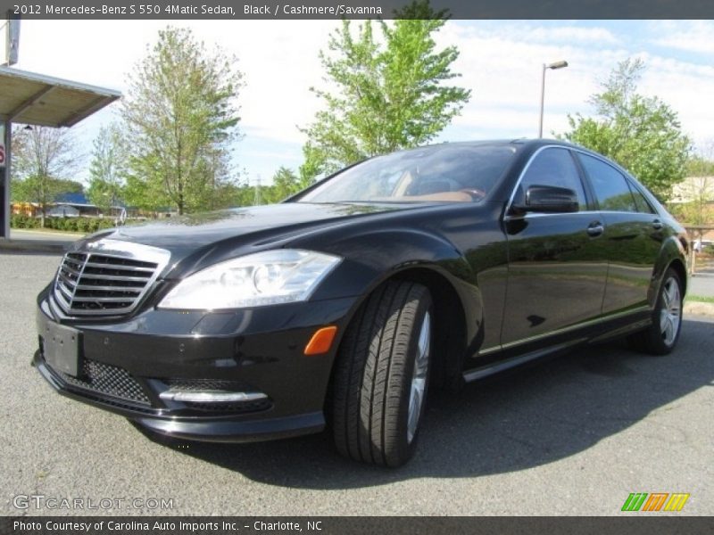 Black / Cashmere/Savanna 2012 Mercedes-Benz S 550 4Matic Sedan