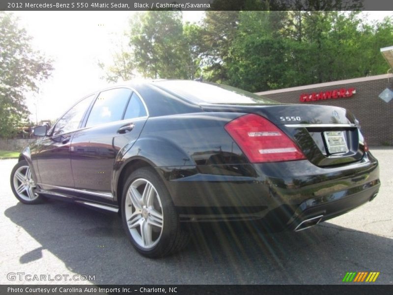 Black / Cashmere/Savanna 2012 Mercedes-Benz S 550 4Matic Sedan