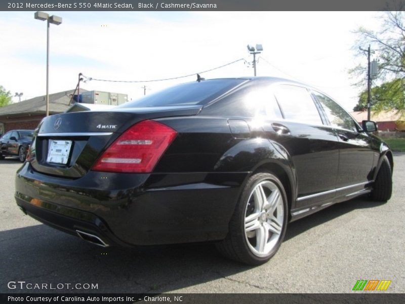 Black / Cashmere/Savanna 2012 Mercedes-Benz S 550 4Matic Sedan