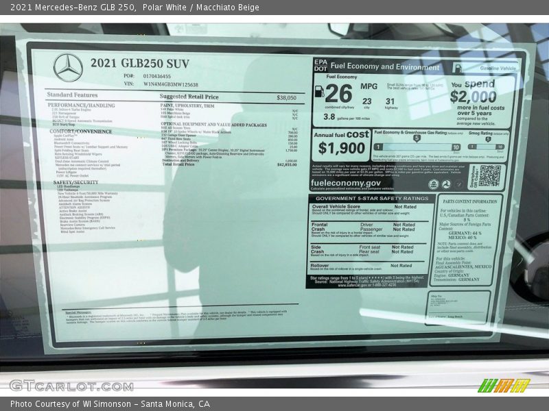 Polar White / Macchiato Beige 2021 Mercedes-Benz GLB 250