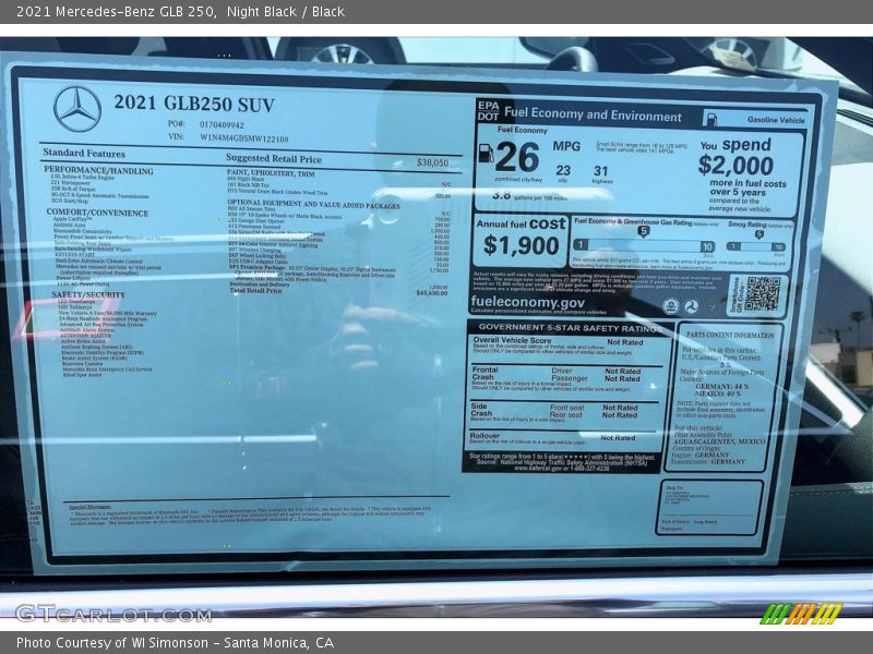 Night Black / Black 2021 Mercedes-Benz GLB 250