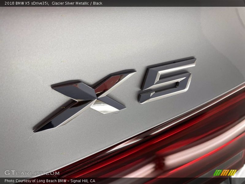 Glacier Silver Metallic / Black 2018 BMW X5 sDrive35i