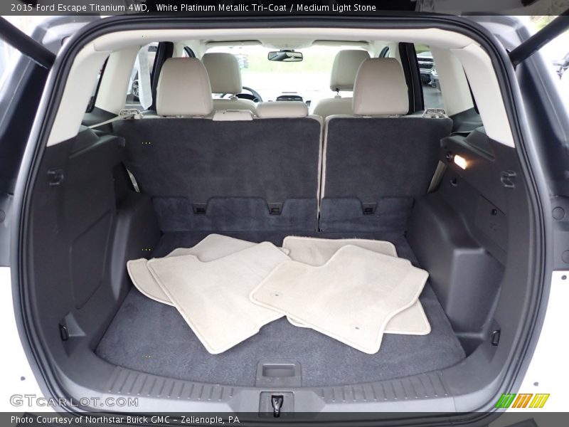 White Platinum Metallic Tri-Coat / Medium Light Stone 2015 Ford Escape Titanium 4WD