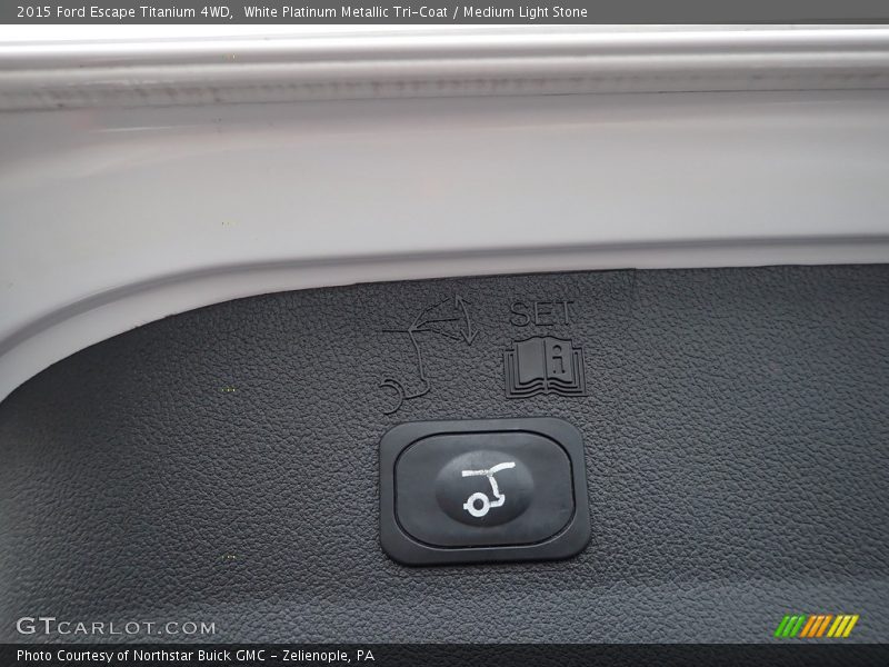 White Platinum Metallic Tri-Coat / Medium Light Stone 2015 Ford Escape Titanium 4WD