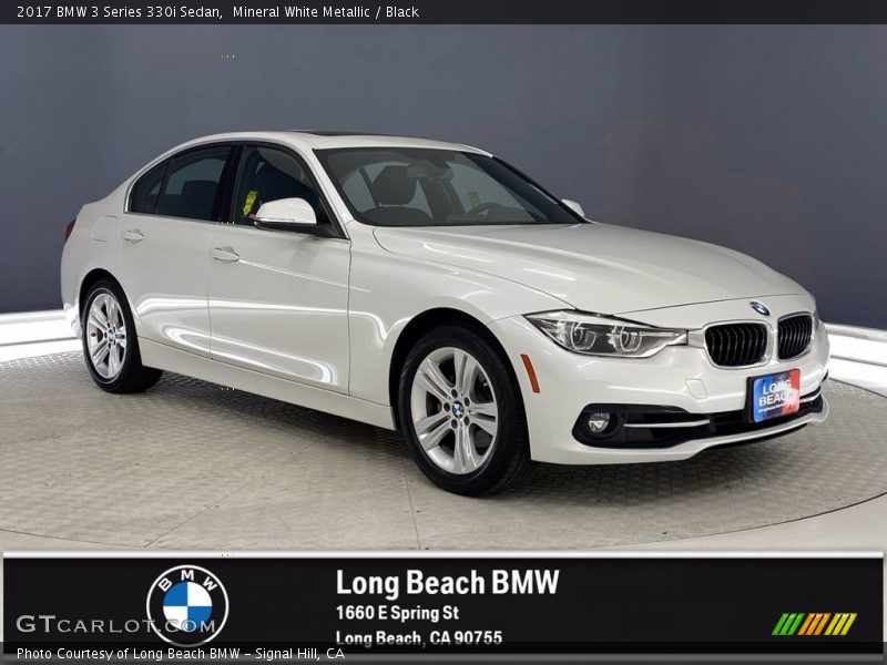Mineral White Metallic / Black 2017 BMW 3 Series 330i Sedan