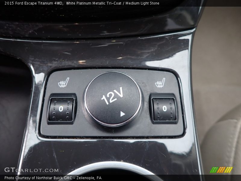 White Platinum Metallic Tri-Coat / Medium Light Stone 2015 Ford Escape Titanium 4WD