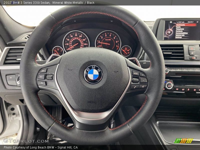 Mineral White Metallic / Black 2017 BMW 3 Series 330i Sedan