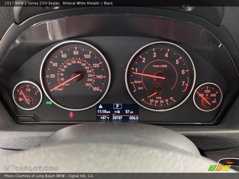 Mineral White Metallic / Black 2017 BMW 3 Series 330i Sedan