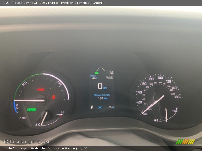 Predawn Gray Mica / Graphite 2021 Toyota Sienna XLE AWD Hybrid