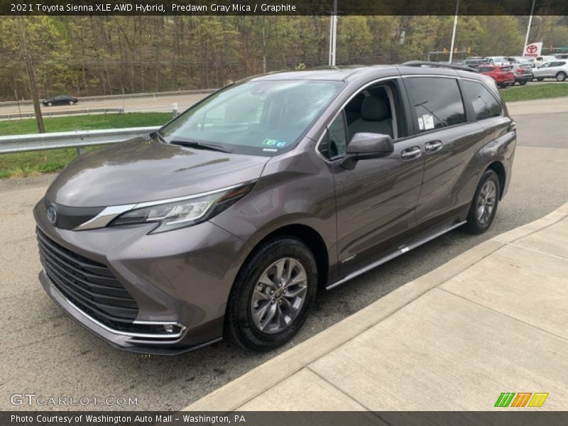 Predawn Gray Mica / Graphite 2021 Toyota Sienna XLE AWD Hybrid