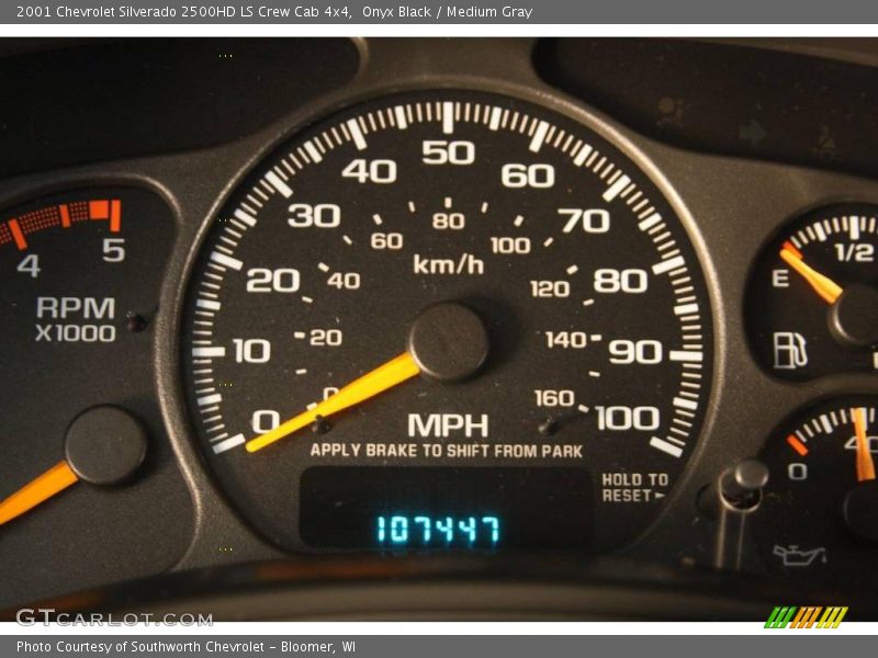 Onyx Black / Medium Gray 2001 Chevrolet Silverado 2500HD LS Crew Cab 4x4