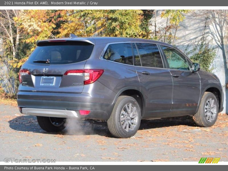 Modern Steel Metallic / Gray 2021 Honda Pilot EX AWD