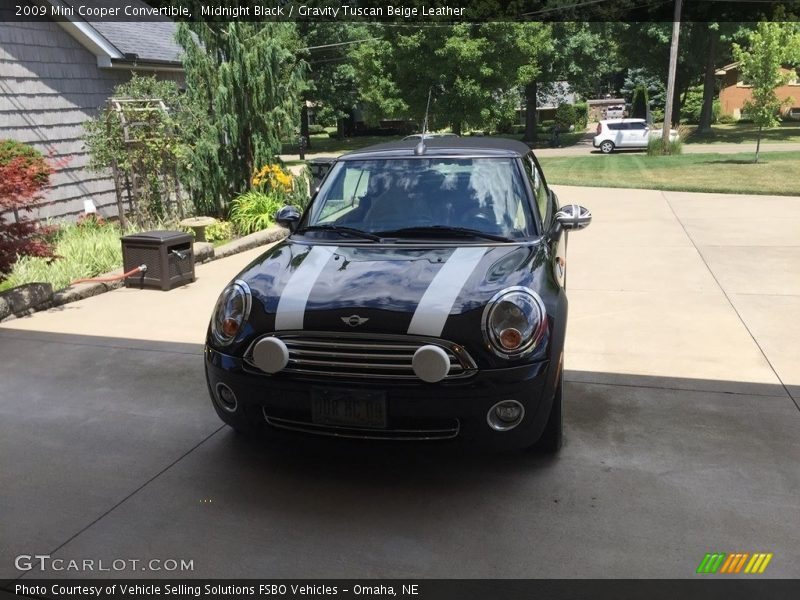 Midnight Black / Gravity Tuscan Beige Leather 2009 Mini Cooper Convertible