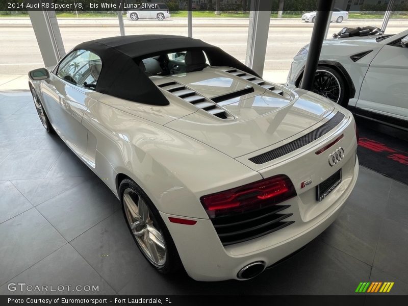 Ibis White / Lunar Silver 2014 Audi R8 Spyder V8