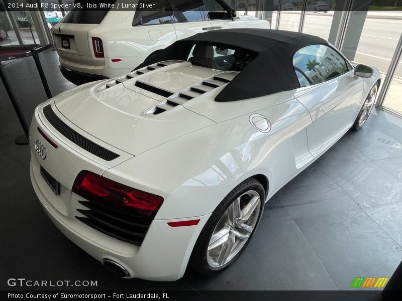 Ibis White / Lunar Silver 2014 Audi R8 Spyder V8