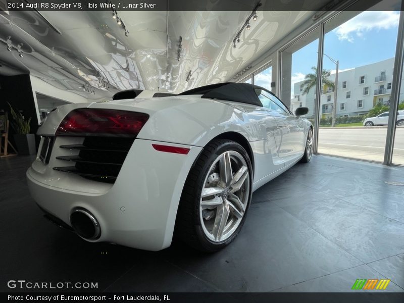 Ibis White / Lunar Silver 2014 Audi R8 Spyder V8