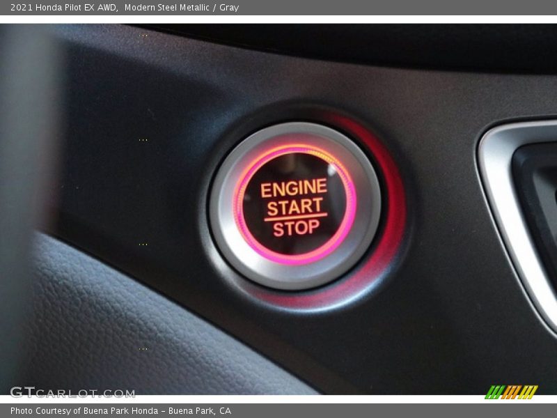 Modern Steel Metallic / Gray 2021 Honda Pilot EX AWD