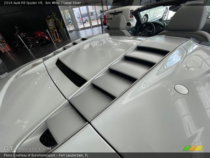Ibis White / Lunar Silver 2014 Audi R8 Spyder V8