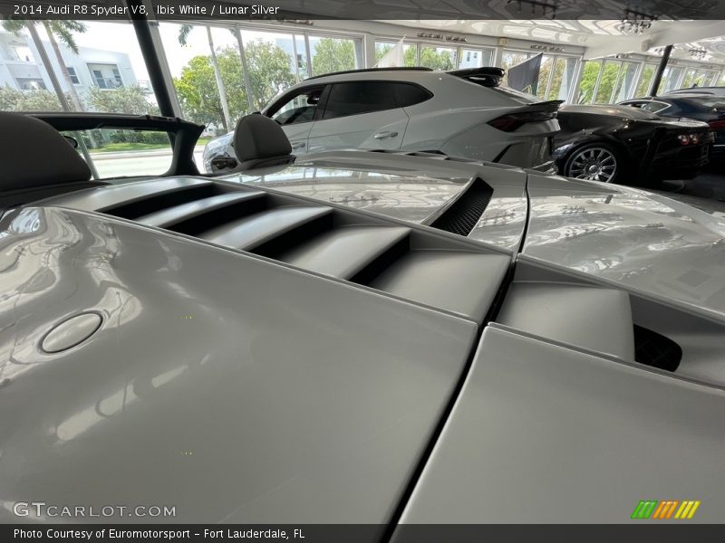 Ibis White / Lunar Silver 2014 Audi R8 Spyder V8