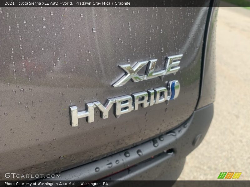 Predawn Gray Mica / Graphite 2021 Toyota Sienna XLE AWD Hybrid
