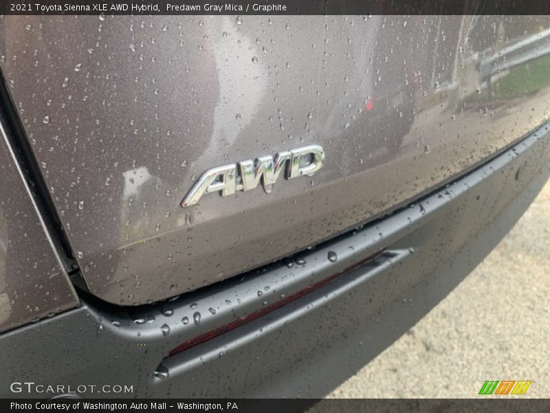 Predawn Gray Mica / Graphite 2021 Toyota Sienna XLE AWD Hybrid