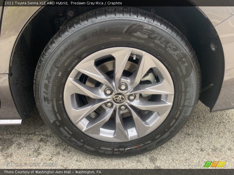 Predawn Gray Mica / Graphite 2021 Toyota Sienna XLE AWD Hybrid