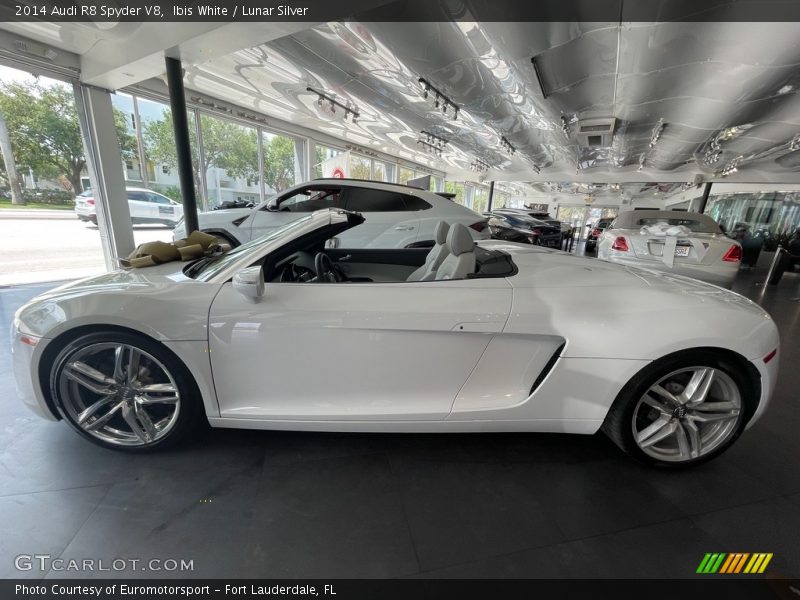  2014 R8 Spyder V8 Ibis White