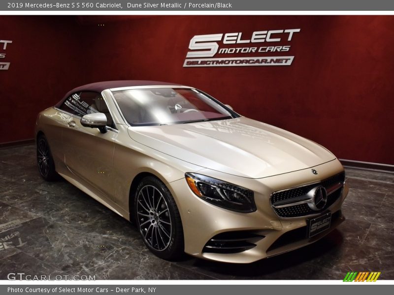 Dune Silver Metallic / Porcelain/Black 2019 Mercedes-Benz S S 560 Cabriolet